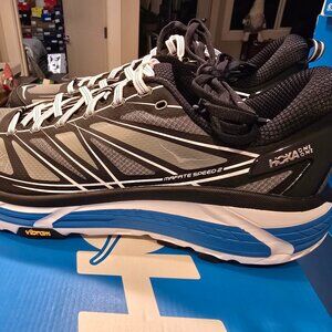 Hoka One One Unisex Mafate Speed 2 Black White 1126851-BWHT Running Shoe Mens 13